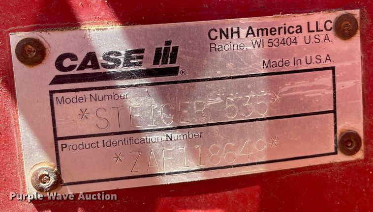 image for item DJ5091 2009 Case IH Steiger 535 HD  4WD tractor