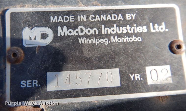 image for item DK0836 2002 MacDon 9352  windrower