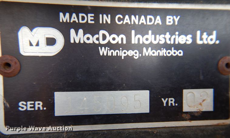 image for item DK0836 2002 MacDon 9352  windrower