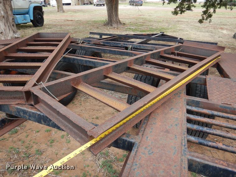 image for item DK0858 Shop built  windrower trailer