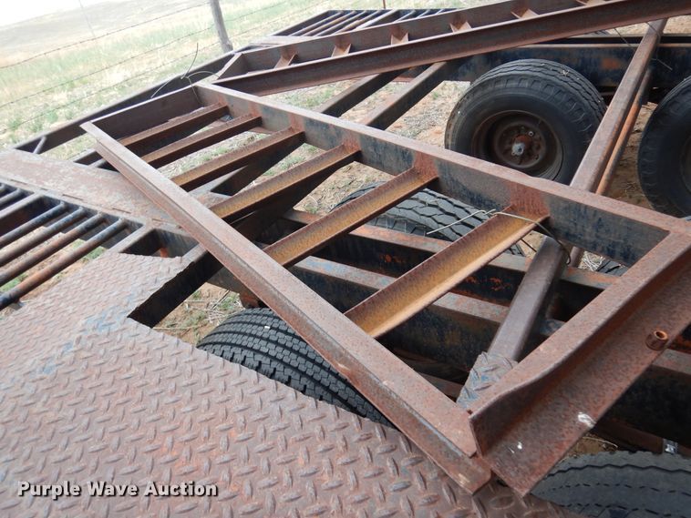 image for item DK0858 Shop built  windrower trailer