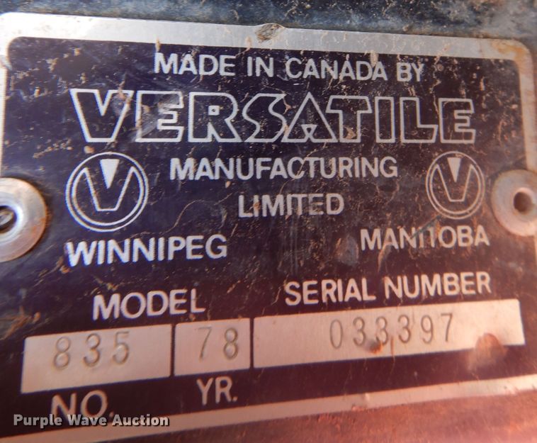 image for item DK0885 1978 Versatile 835  4WD tractor