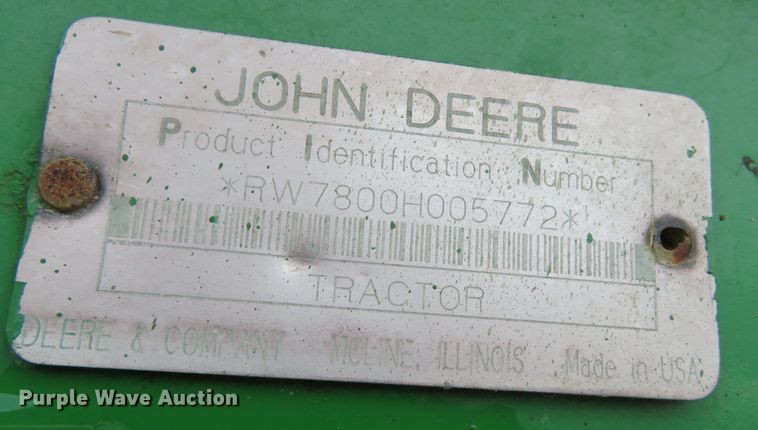 image for item DN7963 1994 John Deere 7800  tractor