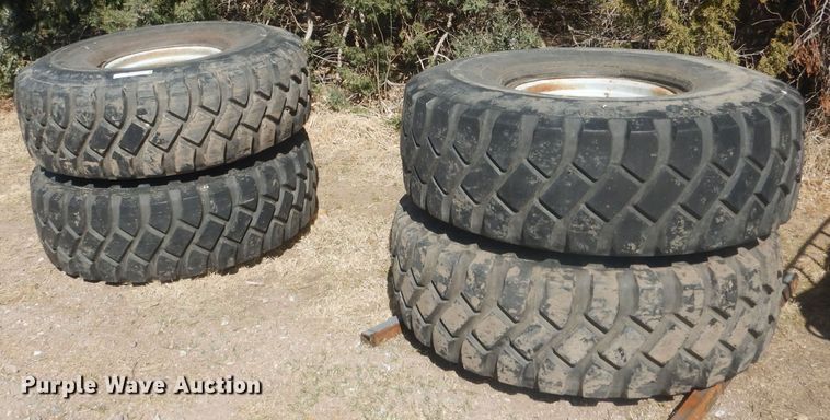 image for item HU9405 (4) Goodyear 16.00R20 tires and wheels