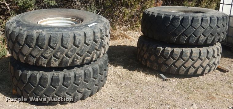 image for item HU9405 (4) Goodyear 16.00R20 tires and wheels