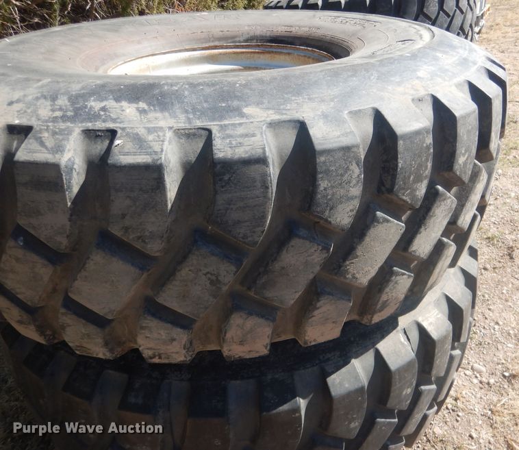 image for item HU9405 (4) Goodyear 16.00R20 tires and wheels