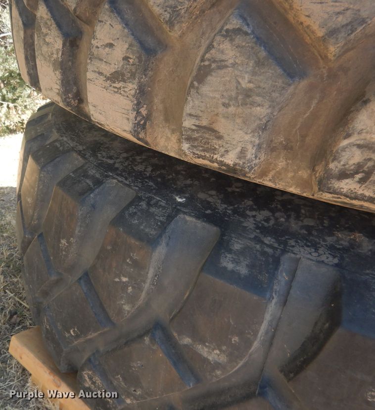 image for item HU9405 (4) Goodyear 16.00R20 tires and wheels