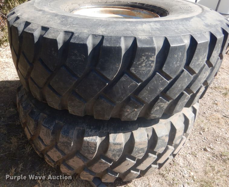 image for item HU9405 (4) Goodyear 16.00R20 tires and wheels