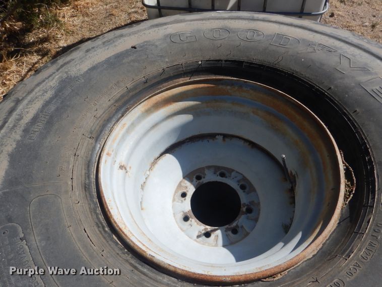 image for item HU9405 (4) Goodyear 16.00R20 tires and wheels