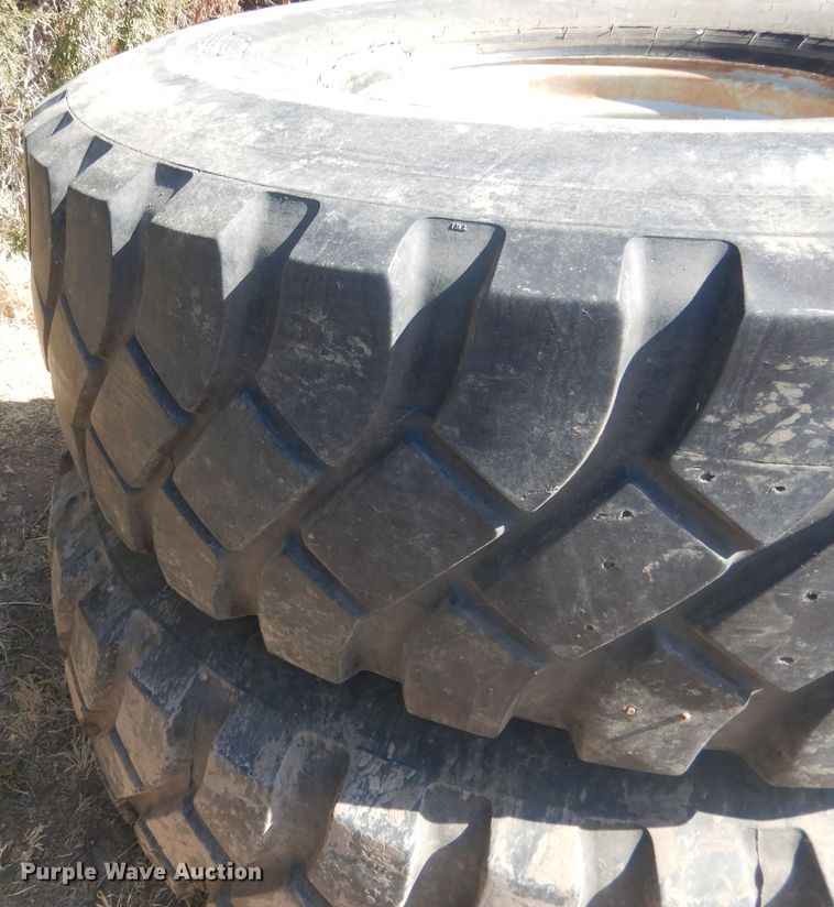 image for item HU9405 (4) Goodyear 16.00R20 tires and wheels