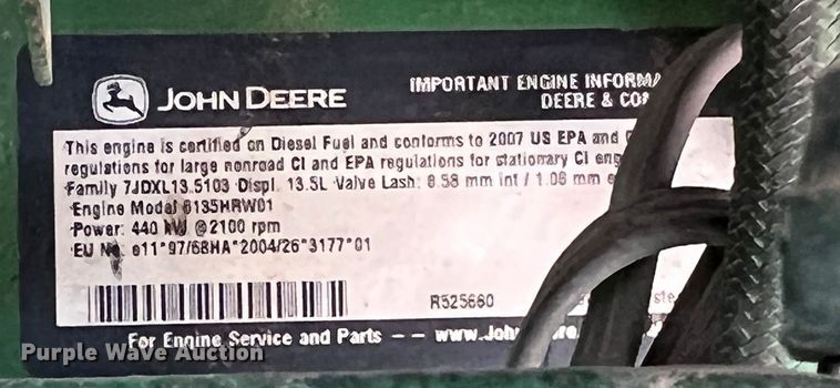 image for item IG9480 2008 John Deere 9530  4WD tractor