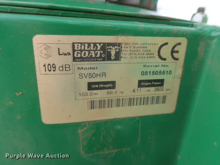 image for item JR9474 Billy Goat  lawn vacuum