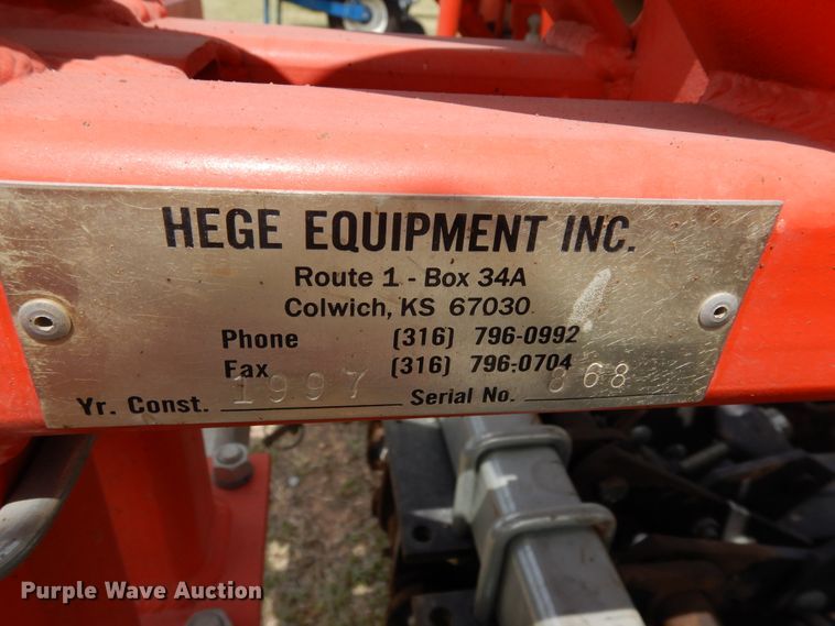 image for item JR9497 1997 Hege 1000  twin row grain drill
