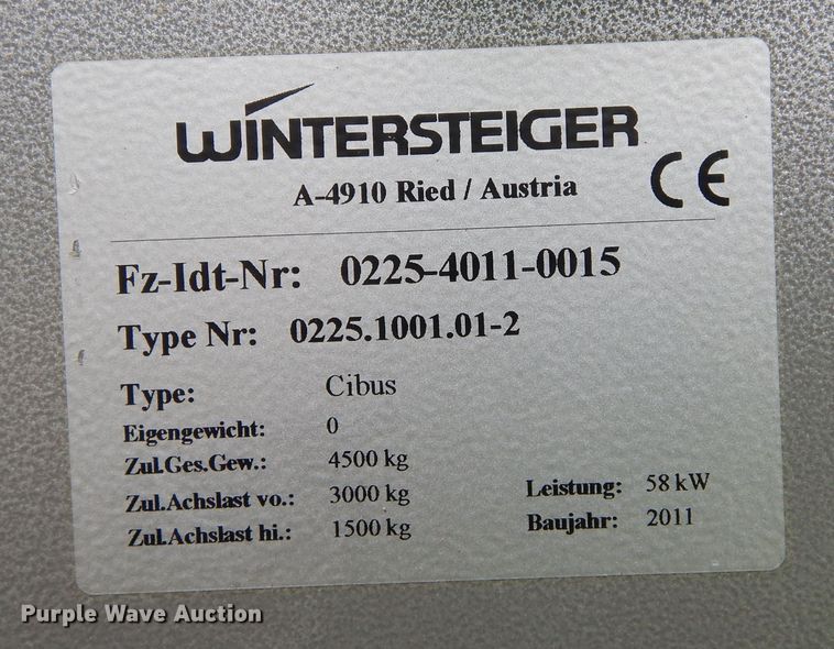 image for item JR9520 2011 Wintersteiger Cibus F  PRWD forage harvester