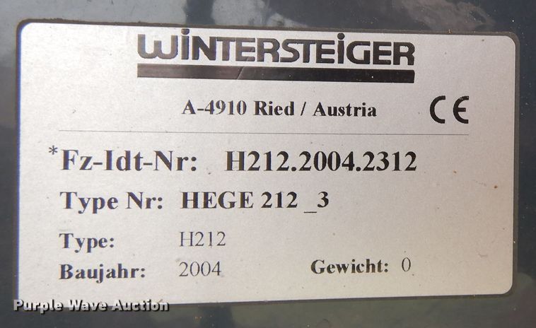 image for item JR9521 2004 Hege 212  PRWD forage harvester