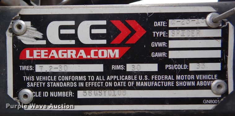 image for item JR9528 2013 LeeAgra Spider  sprayer