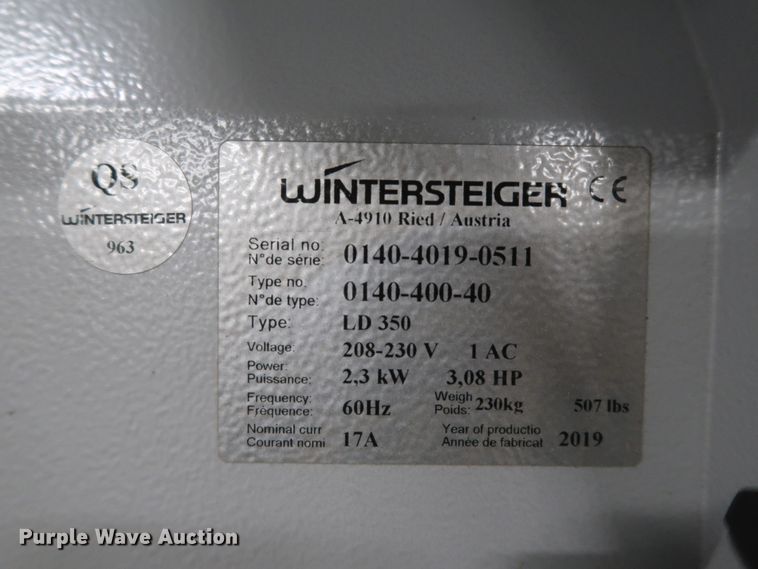 image for item JR9550 2019 Wintersteiger LD350  laboratory seed thresher