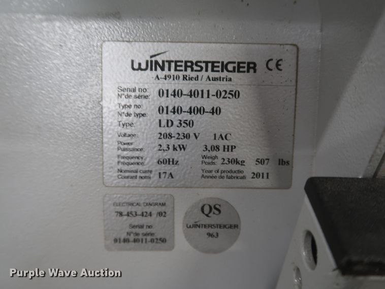 image for item JR9551 2014 Wintersteiger LD350  laboratory seed thresher