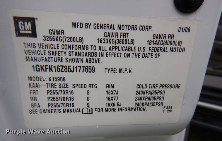 image for item KR9767 2006 GMC Yukon XL  SUV