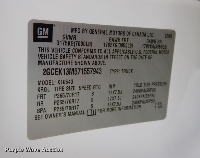 image for item KR9770 2007 Chevrolet Silverado 1500  Crew Cab pickup truck