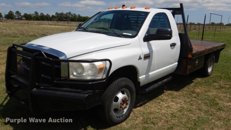 image for item KR9792 2008 Dodge Ram 3500HD  bale bed pickup truck