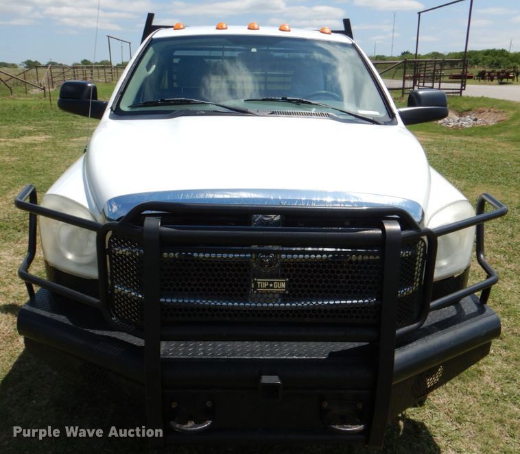 image for item KR9792 2008 Dodge Ram 3500HD  bale bed pickup truck