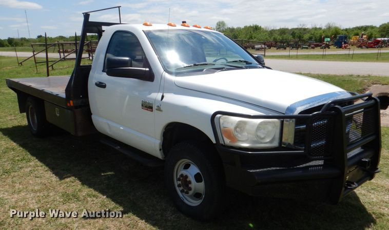 image for item KR9792 2008 Dodge Ram 3500HD  bale bed pickup truck