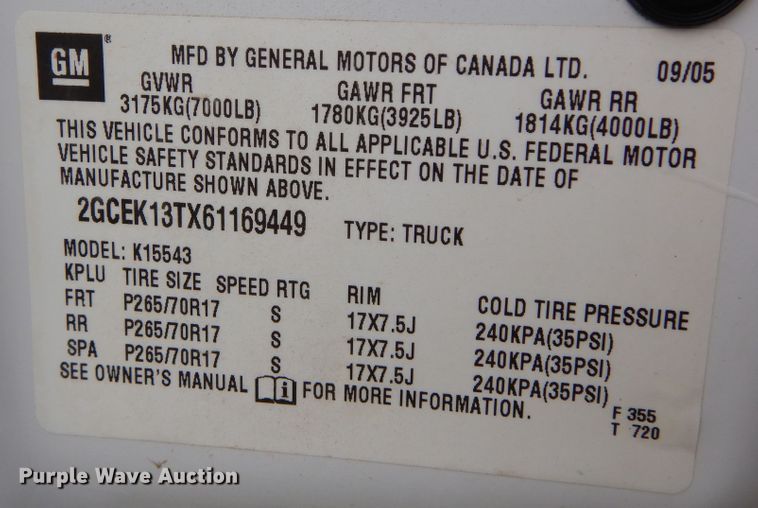 image for item KR9793 2006 Chevrolet Silverado 1500  Crew Cab pickup truck