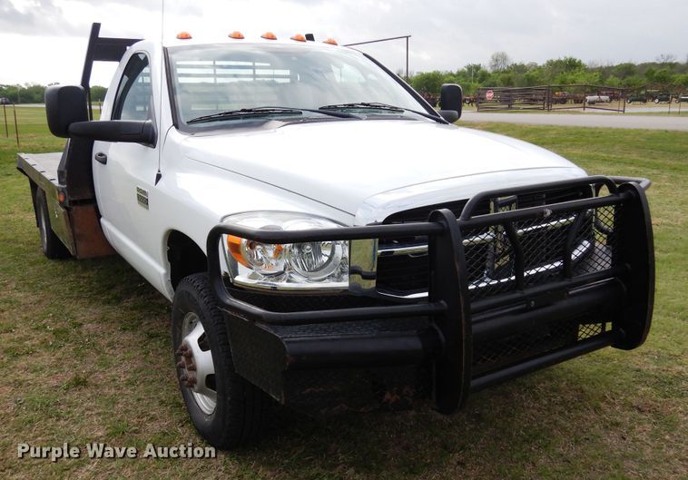 image for item KR9796 2007 Dodge Ram 3500HD  bale bed pickup truck