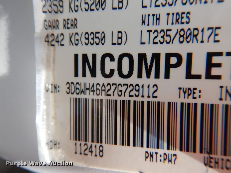 image for item KR9796 2007 Dodge Ram 3500HD  bale bed pickup truck