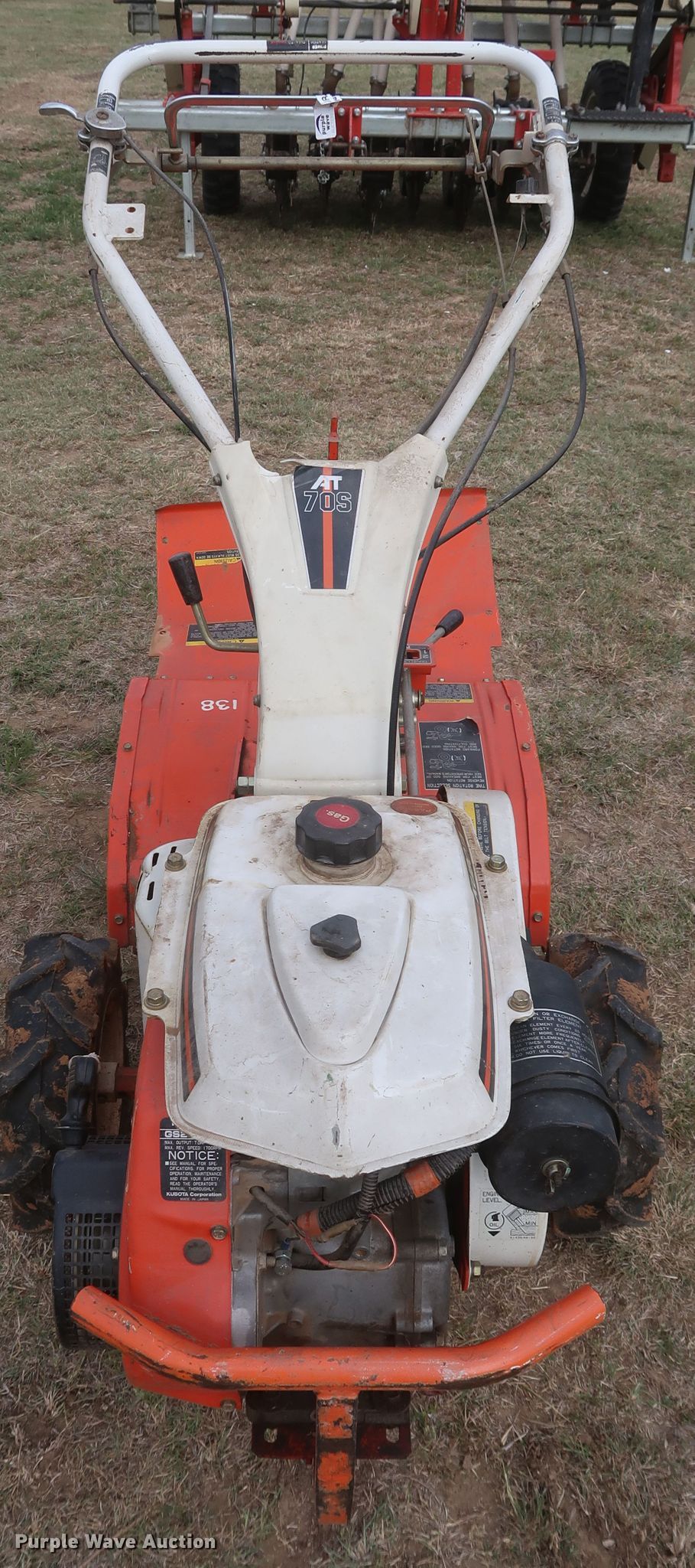 Kubota AT70S rear tine tiller in Ardmore, OK Item JR9488 sold