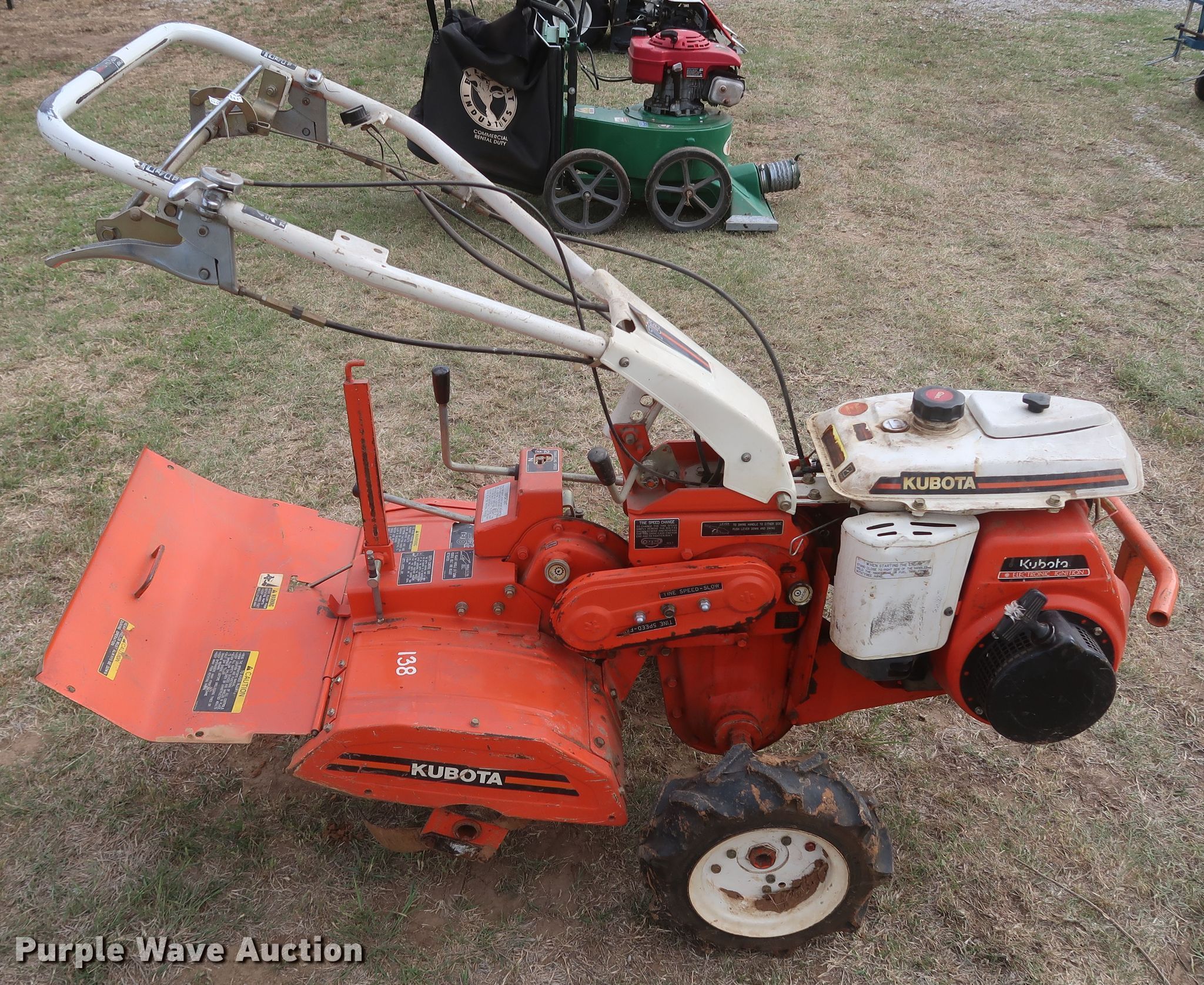 Kubota AT70S rear tine tiller in Ardmore, OK Item JR9488 sold