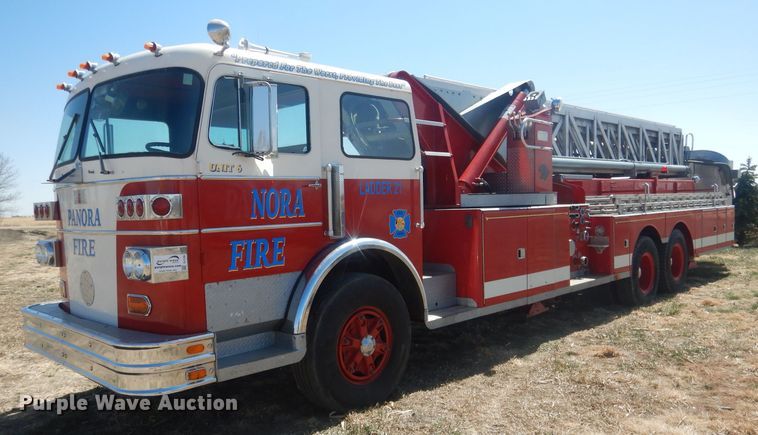 image for item DJ1299 1975 Sutphen TS85  aerial platform fire truck