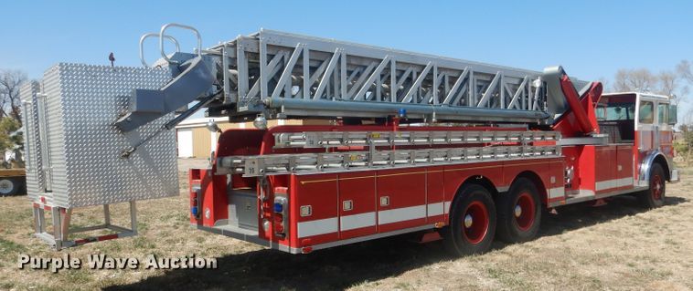 image for item DJ1299 1975 Sutphen TS85  aerial platform fire truck