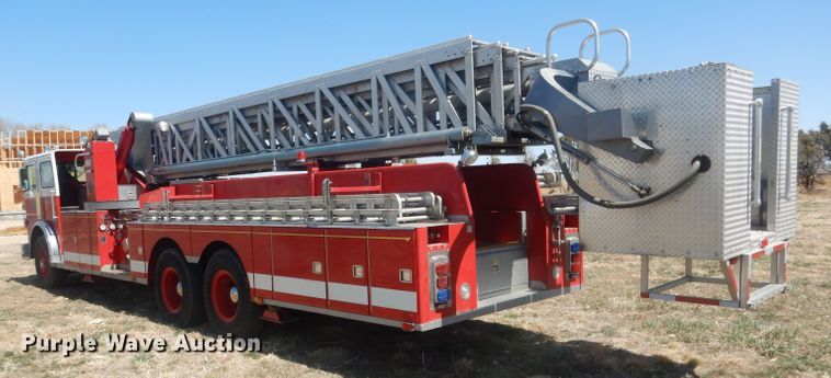 image for item DJ1299 1975 Sutphen TS85  aerial platform fire truck