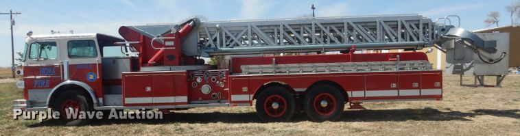 image for item DJ1299 1975 Sutphen TS85  aerial platform fire truck