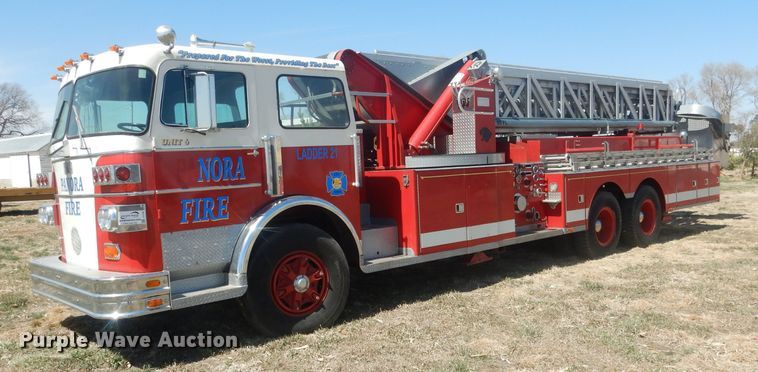 image for item DJ1299 1975 Sutphen TS85  aerial platform fire truck