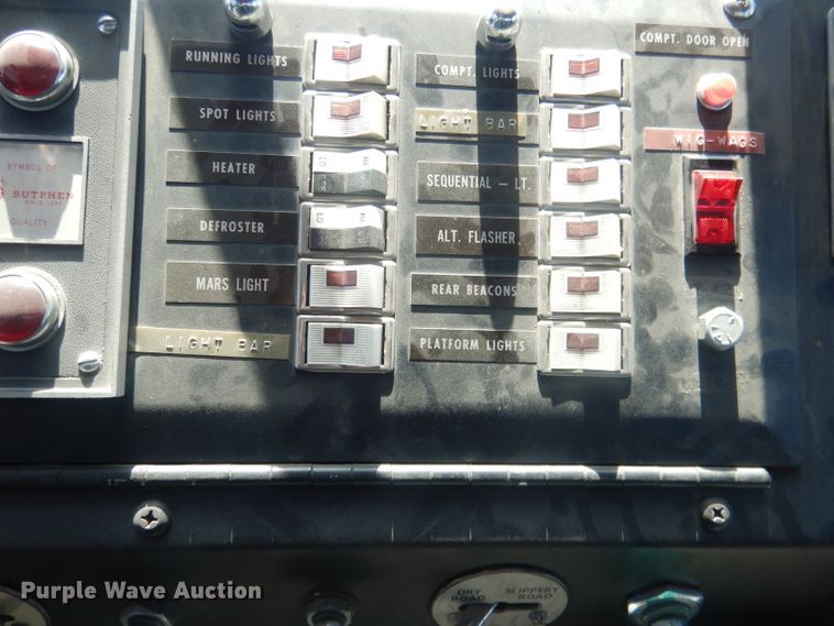 image for item DJ1299 1975 Sutphen TS85  aerial platform fire truck