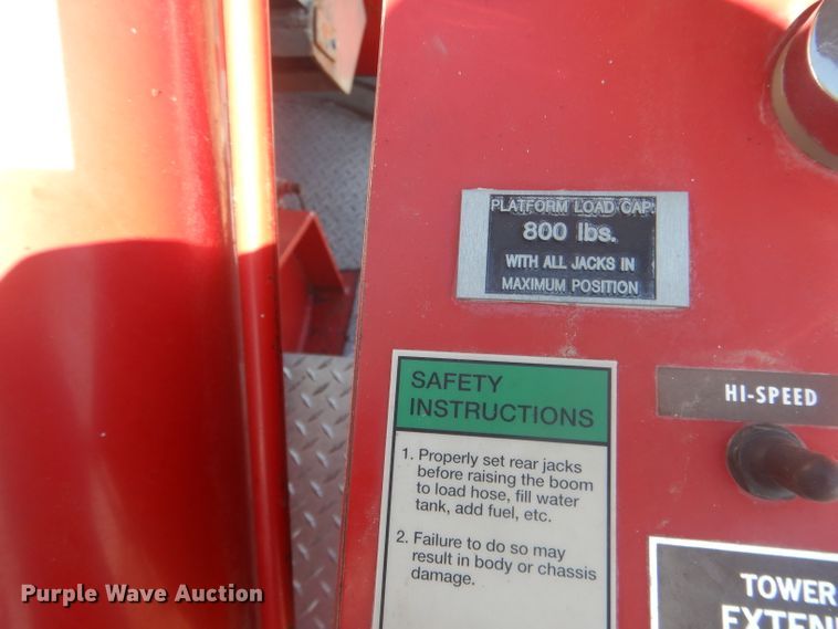 image for item DJ1299 1975 Sutphen TS85  aerial platform fire truck