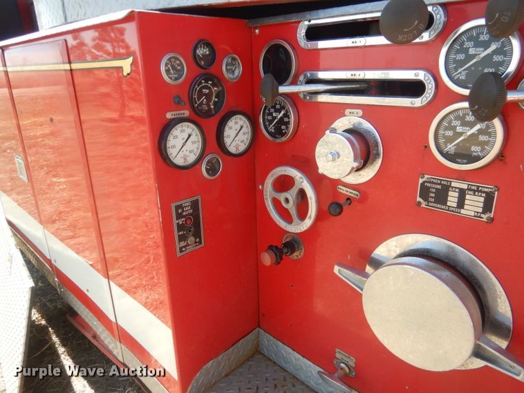 image for item DJ1299 1975 Sutphen TS85  aerial platform fire truck