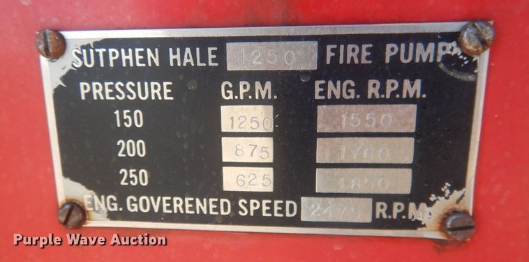 image for item DJ1299 1975 Sutphen TS85  aerial platform fire truck