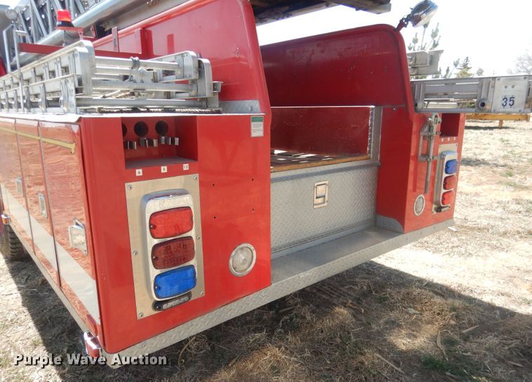 image for item DJ1299 1975 Sutphen TS85  aerial platform fire truck