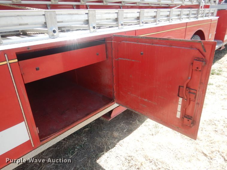 image for item DJ1299 1975 Sutphen TS85  aerial platform fire truck