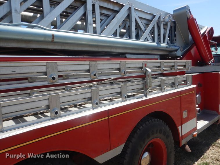image for item DJ1299 1975 Sutphen TS85  aerial platform fire truck