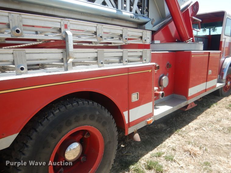 image for item DJ1299 1975 Sutphen TS85  aerial platform fire truck