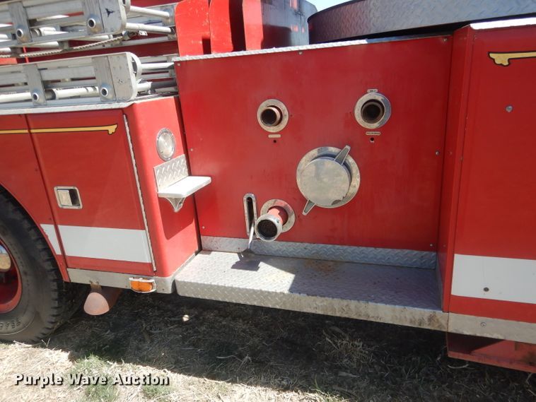 image for item DJ1299 1975 Sutphen TS85  aerial platform fire truck