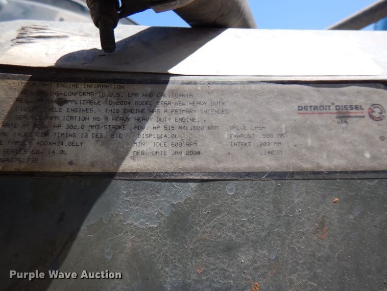 image for item DK0345 2004 Freightliner Coronado  semi truck