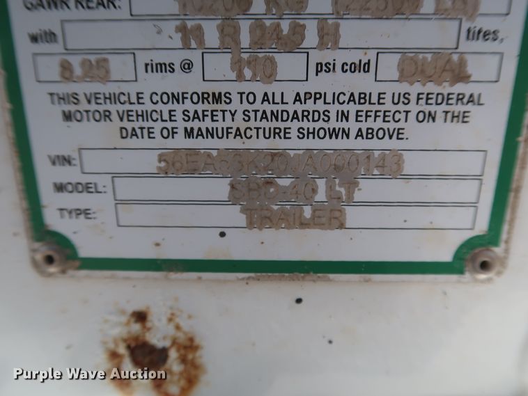 image for item DK3487 2018 Armor Lite SBD-40LT  bottom dump trailer