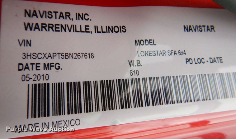 image for item DM6127 2011 International Lonestar  semi truck