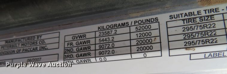 image for item DN7964 2008 Peterbilt 365  semi truck